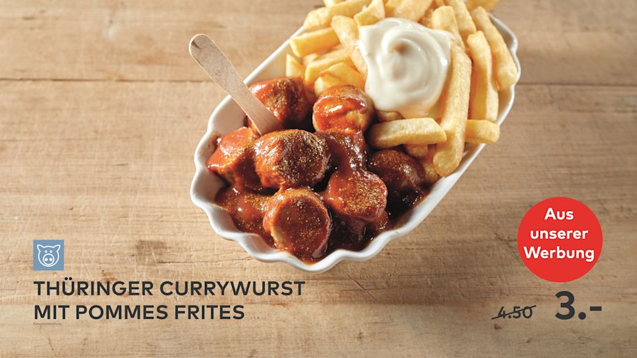 Monitor Currywurst Pommesschale 1920x1080 Werbepreis DRUCK