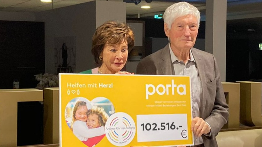Brigitte und Hermann Gärtner freuen sich über die stattliche Summe von 102.516 Euro zugunsten der Andreas Gärtner-Stiftung.