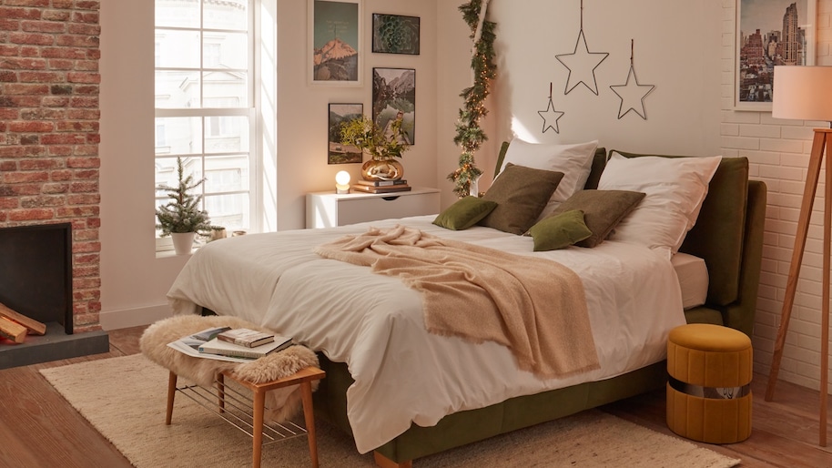 Scandinavian Christmas Schlafzimmer