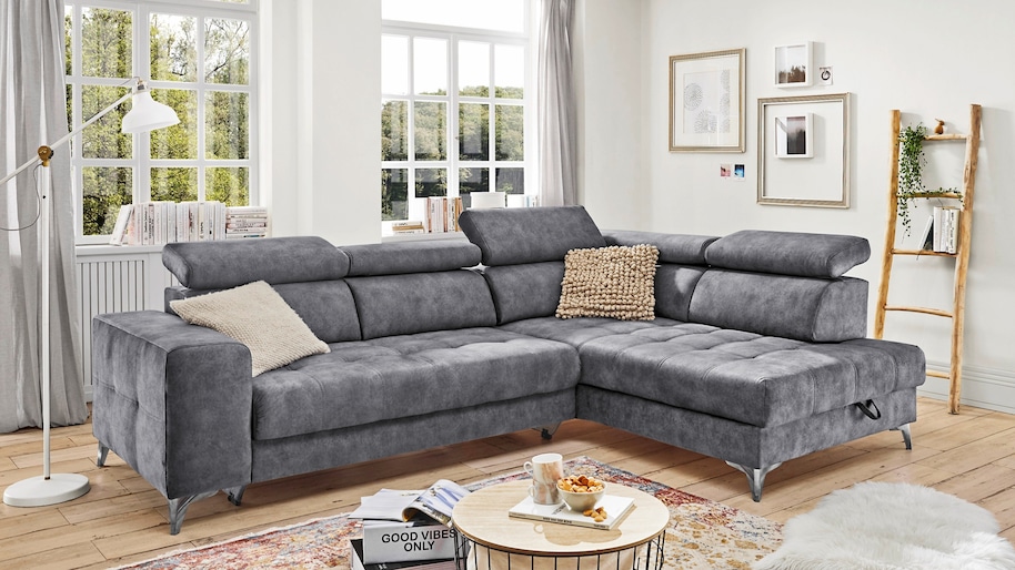 4607319.00 LIV‘IN Ecksofa PRAG grau