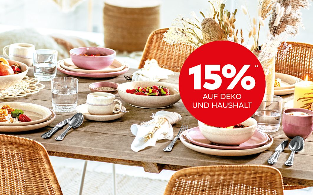 Aktion 15% auf Deko & Haushalt