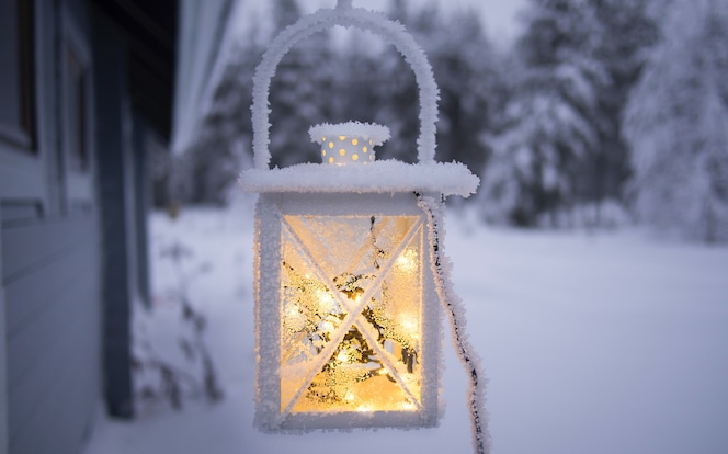 Weihnachtsdeko außen Laterne