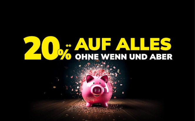 20%** Rabatt auf Alles