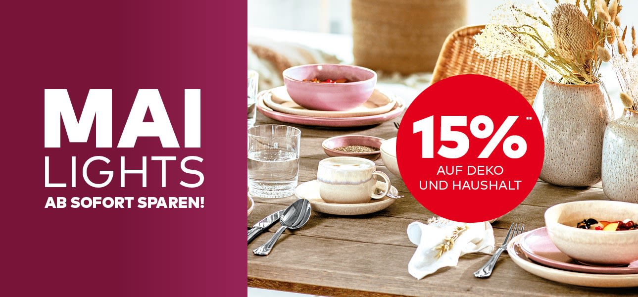 15% auf Deko & Haushalt