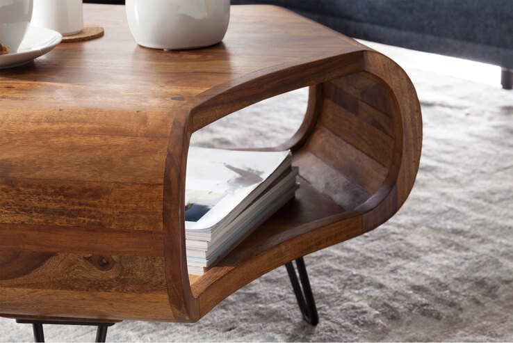 Couchtisch 55 x 55 cm braun