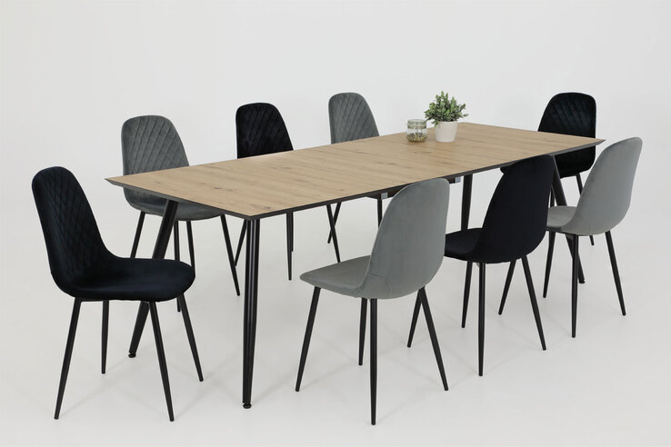 Esszimmerstuhl MIRA 2er Set schwarz