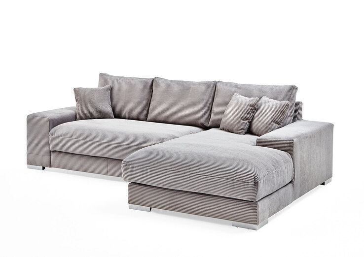 Ecksofa ROMAN 285 x 176 cm hellgrau