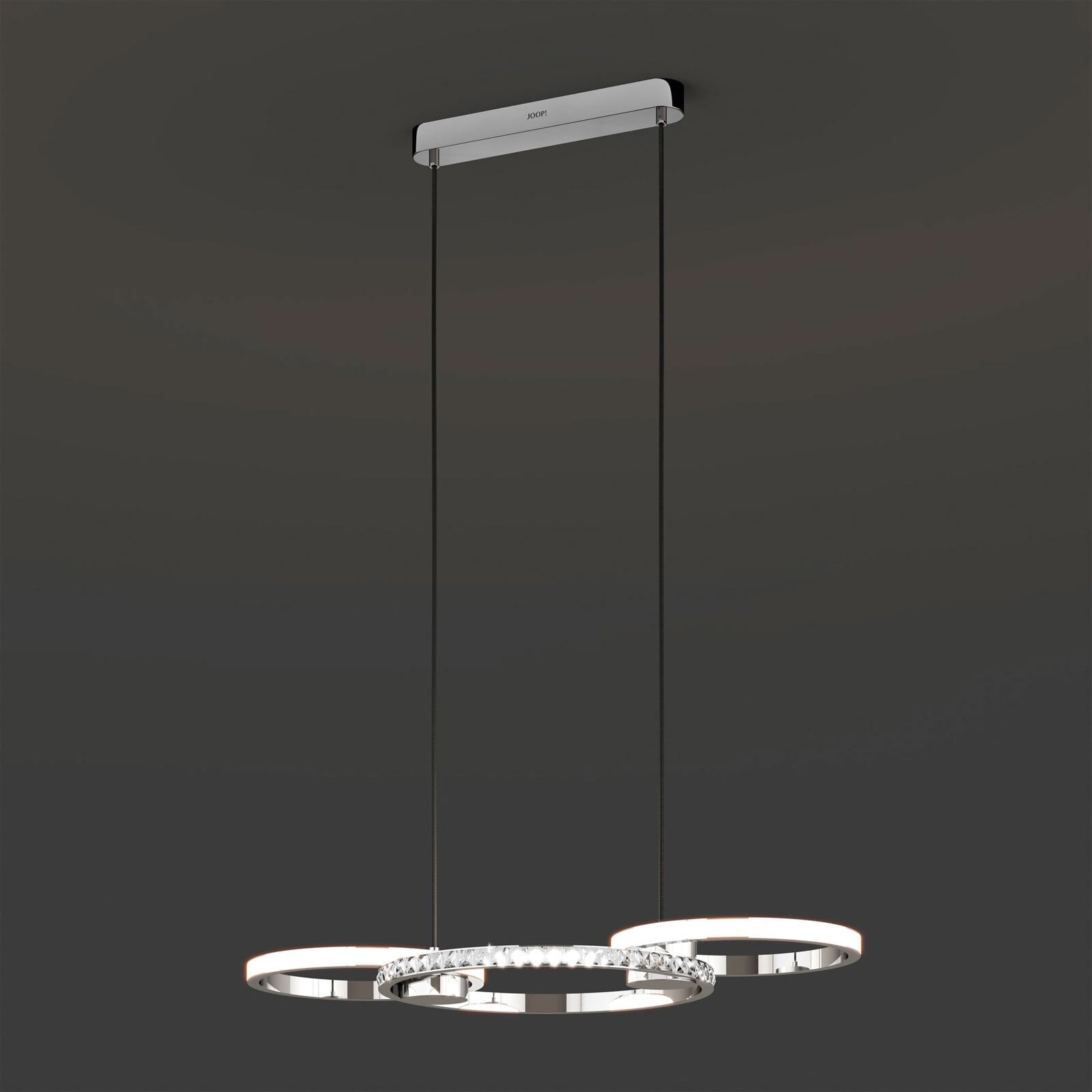 JOOP! LED Pendellampe JEWEL LIGHTS LINE 80,5 x 42 cm chromfarbig