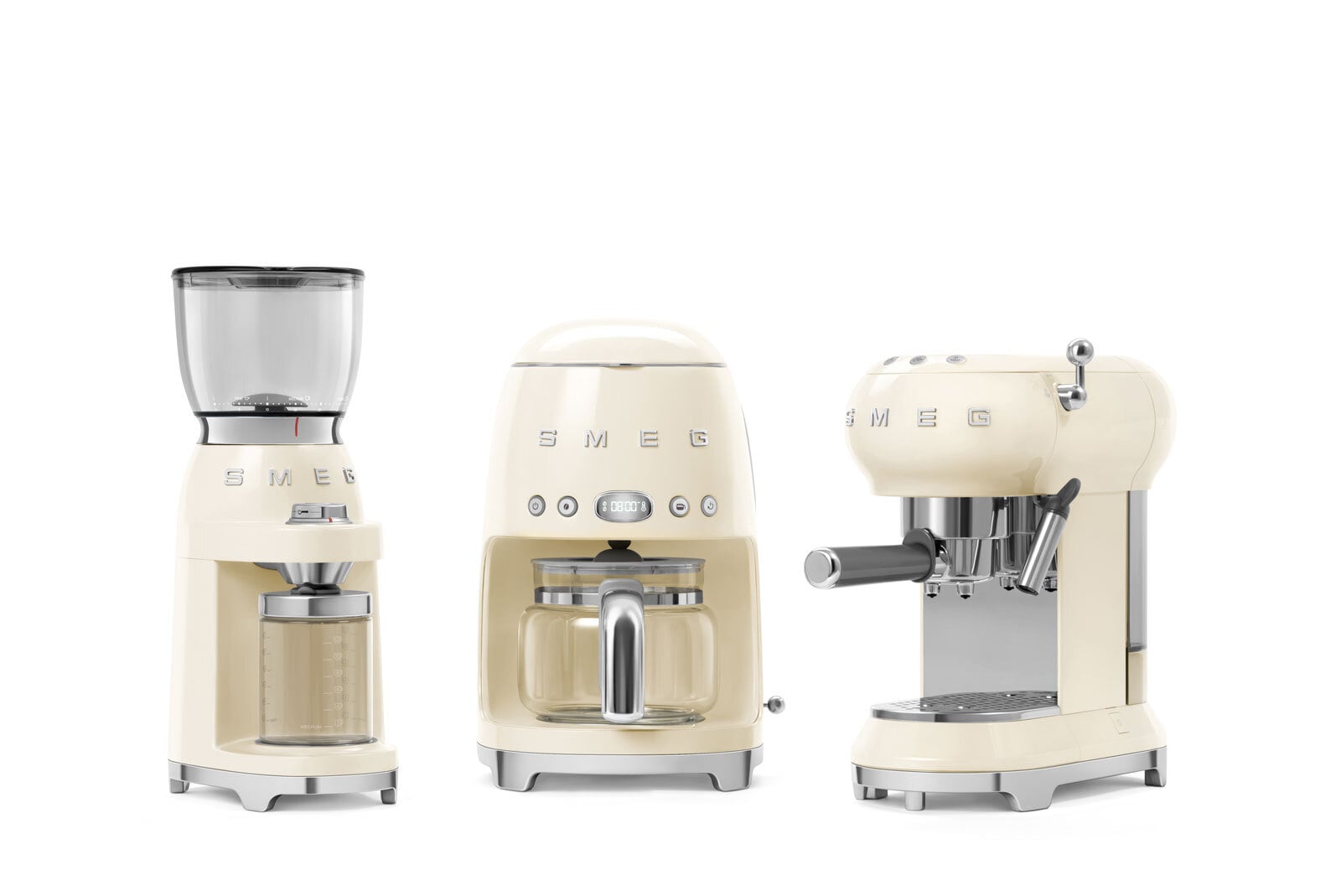 SMEG Espresso-Kaffeemaschine Retro Creme