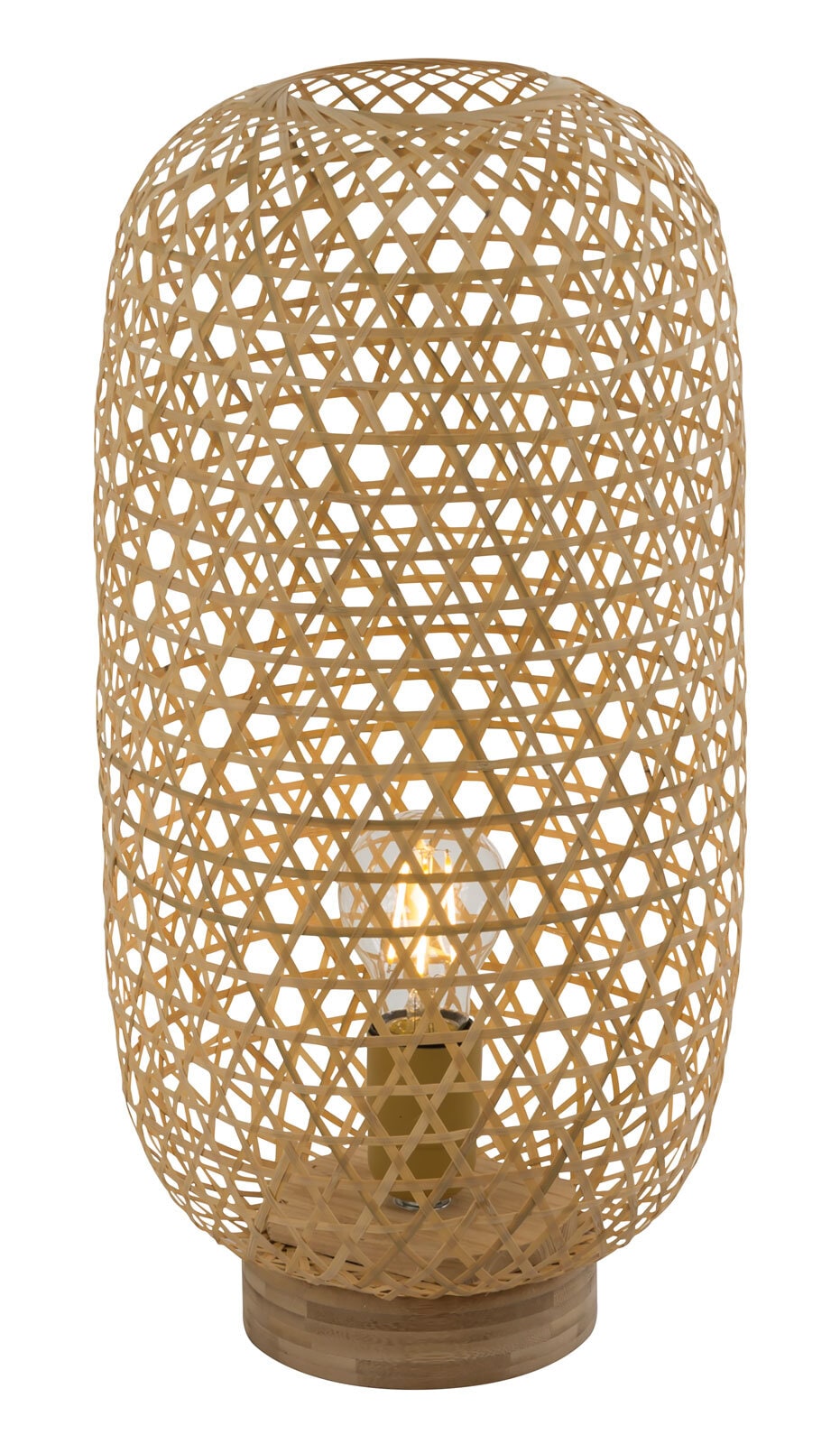 GLOBO Retrofit Tischlampe MIRENA 46 cm Bambus