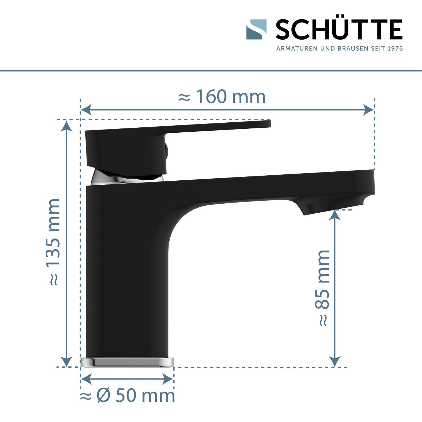 Waschtischarmatur MADAGASKAR in Schwarz