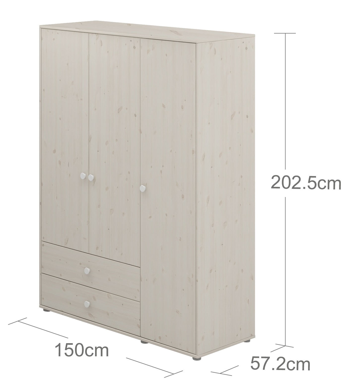 FLEXA Baby-Kleiderschrank CLASSIC weiß