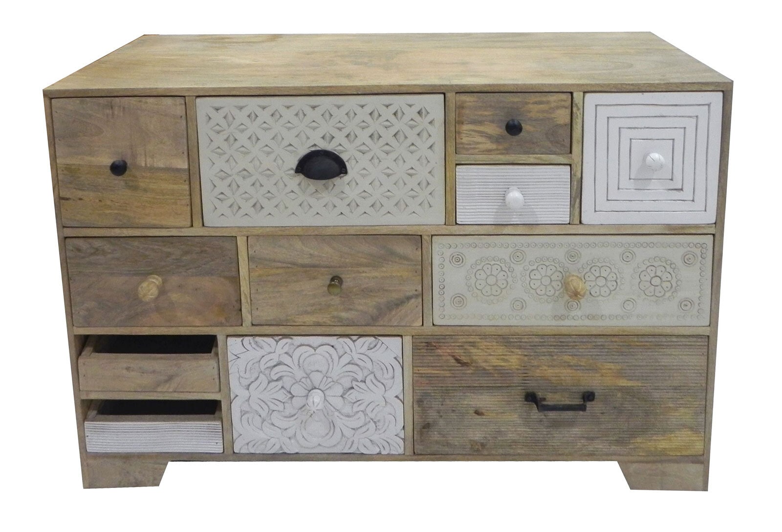 Sideboard Mangoholz massiv/bunt ca. 144 x 75 x 40 cm