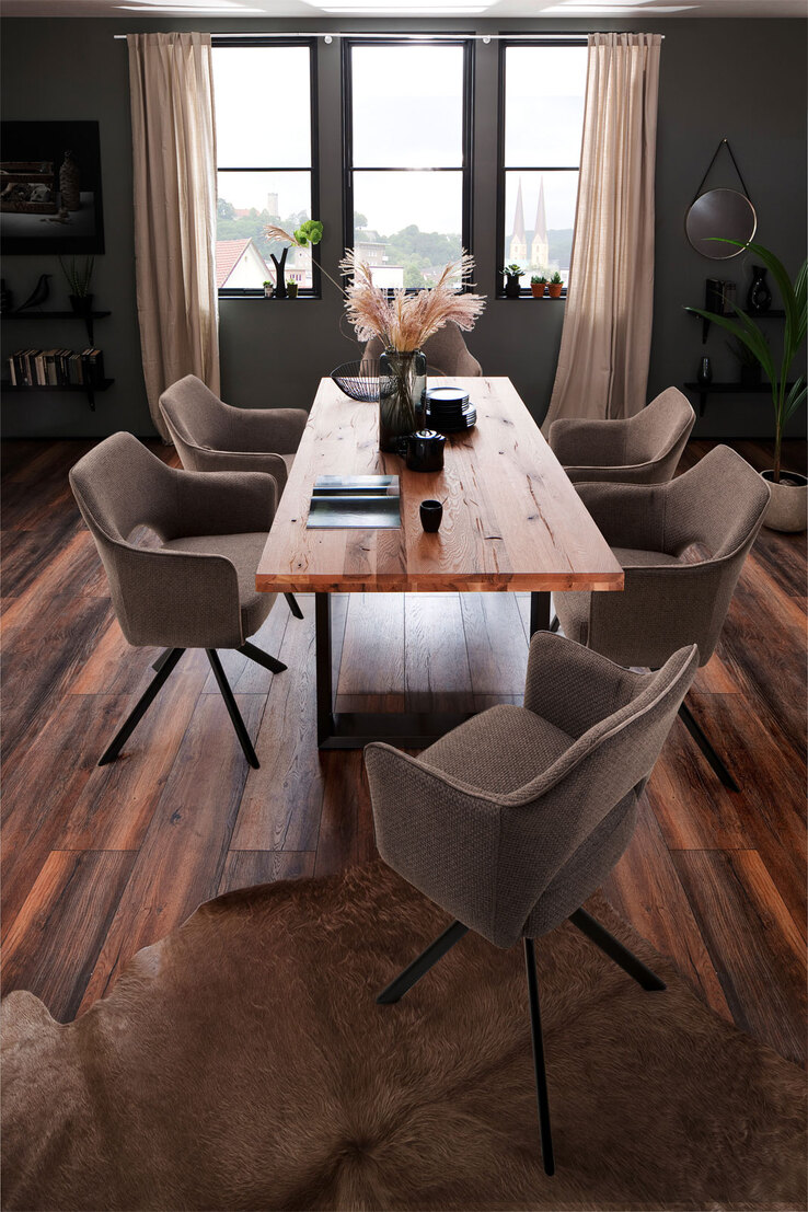 CASAVANTI Armlehnstuhl TONALA cappuccino/ schwarz