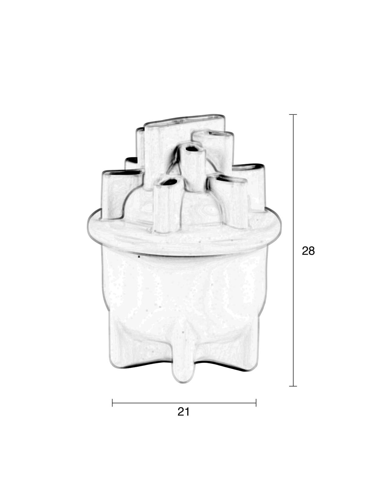 zuiver Vase BASSIN SMALL 28 cm weiß