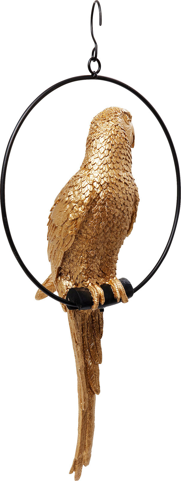 KARE DESIGN Dekofigur SWINNGING PARROT 88 cm Kunststoff goldfarbig
