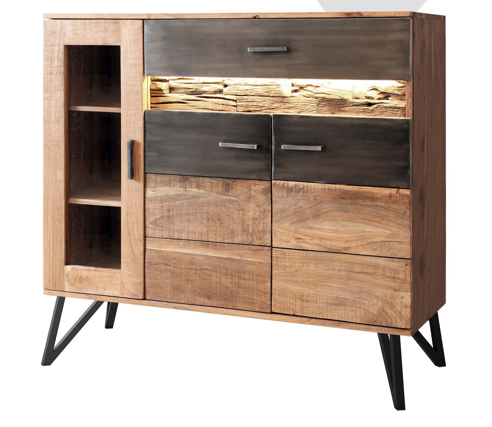 Highboard HAWK braun /schwarz