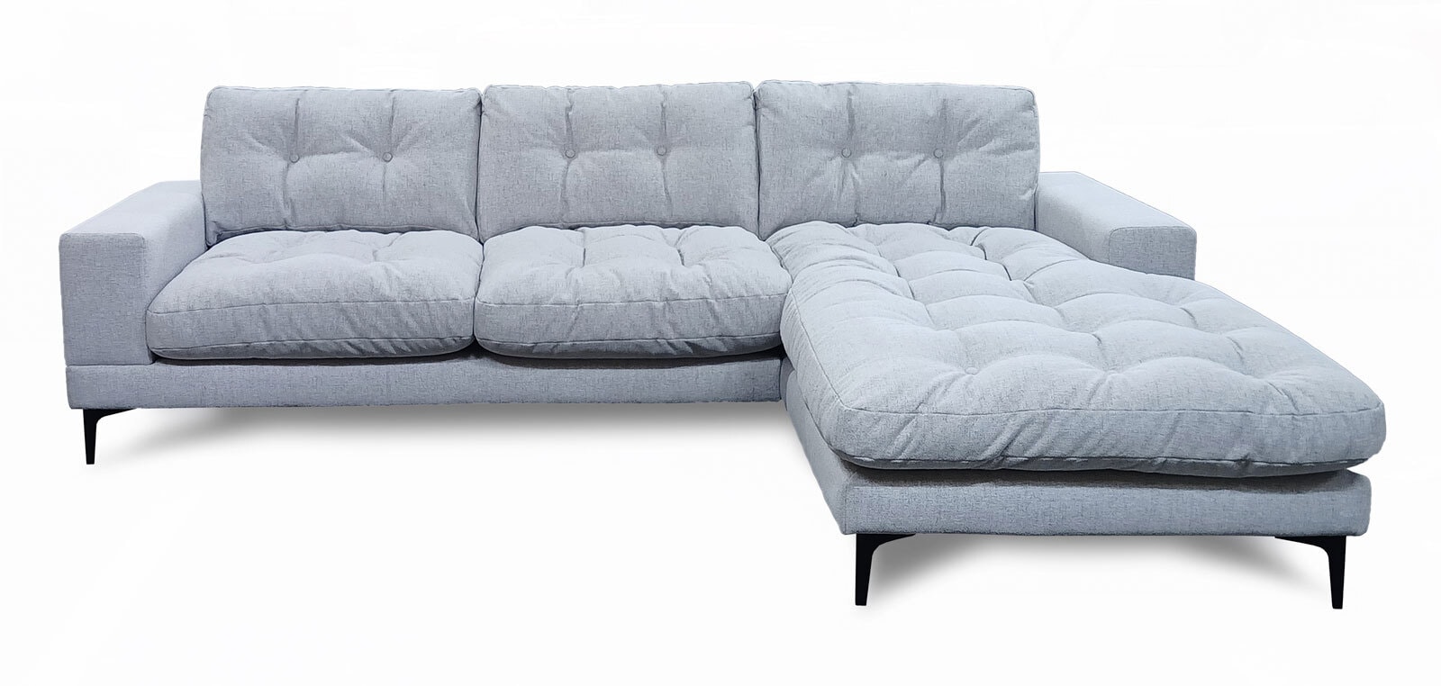 Phill Hill Ecksofa FLUFFI 268 x 158 cm grau