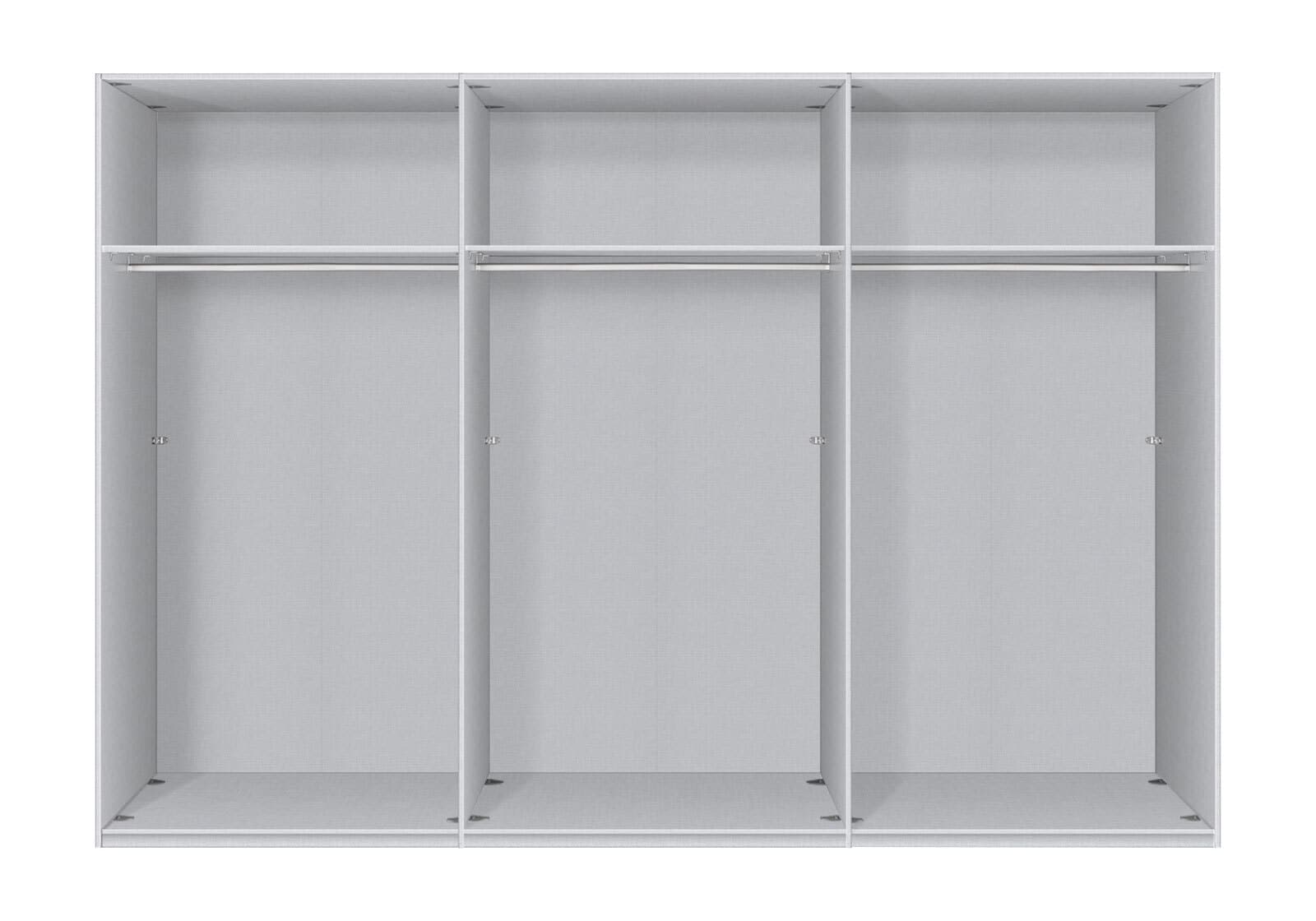 Kleiderschrank NEW JERSEY ADS-II 300 x 58 cm Polarweiß /Lack weiß