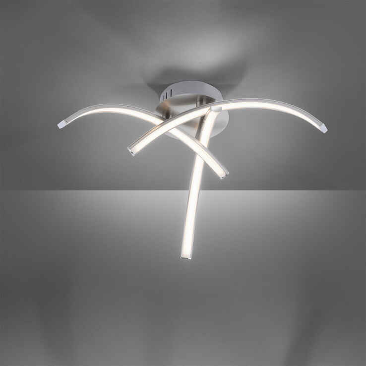 JUST LIGHT LED Deckenlampe VALERIE 40 cm stahlfarbig