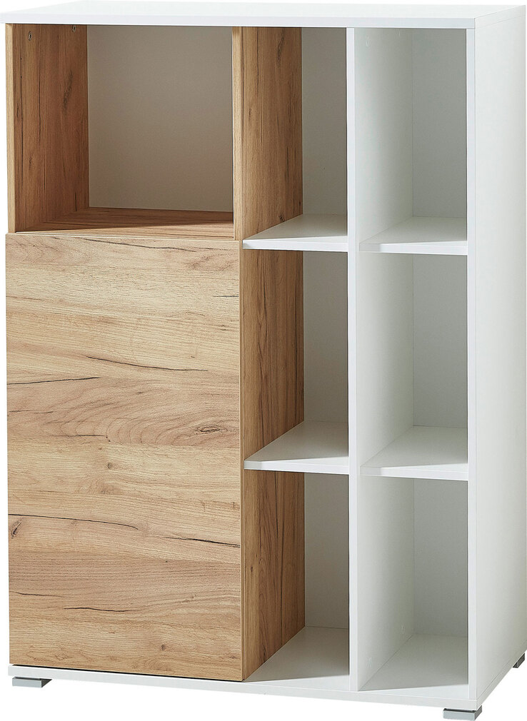 Aktenschrank LION 85 x 120 cm Weiß/ Navarra-Eiche
