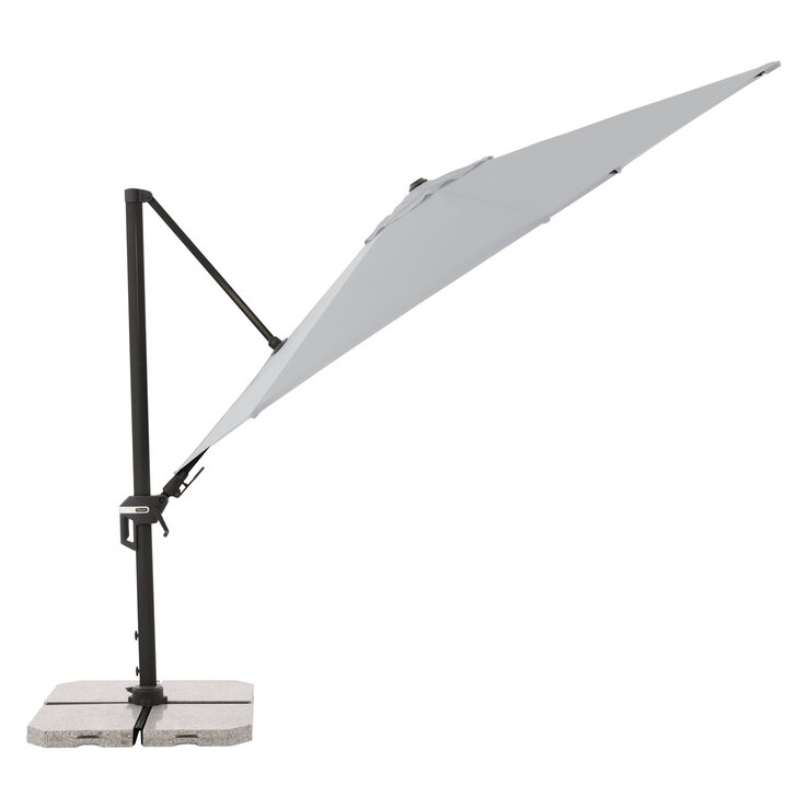 Garden FLAIR Ampelschirm NORMA 2-teilig 370 cm hellgrau