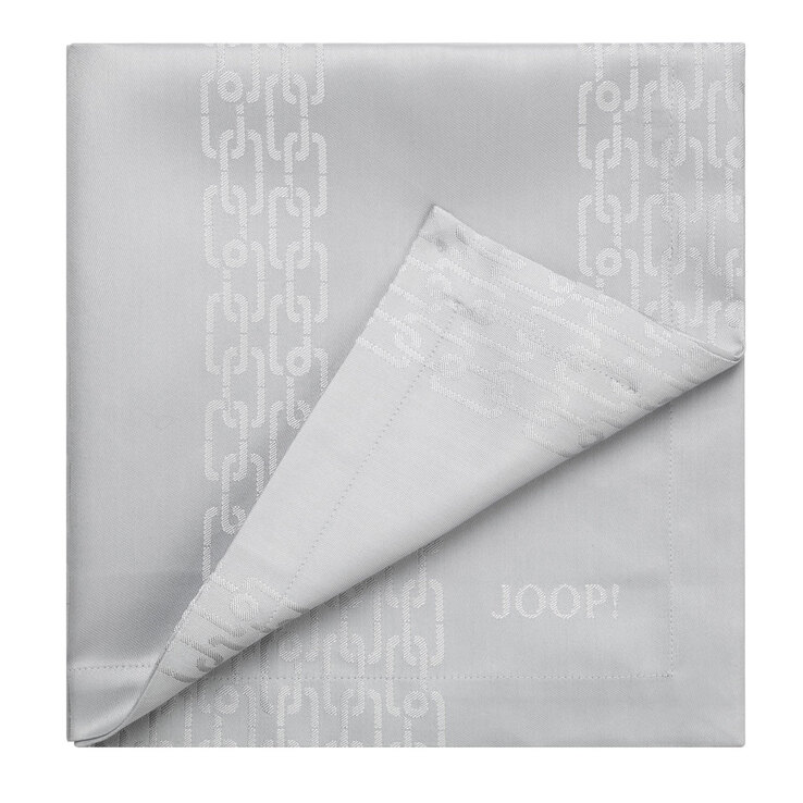 JOOP! Serviette CHAINS 2er Set silberfarbig