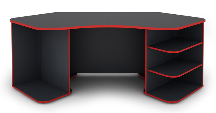 CASAVANTI Gaming Tisch TRON 196 x 85/76 cm NB anthrazit /rot