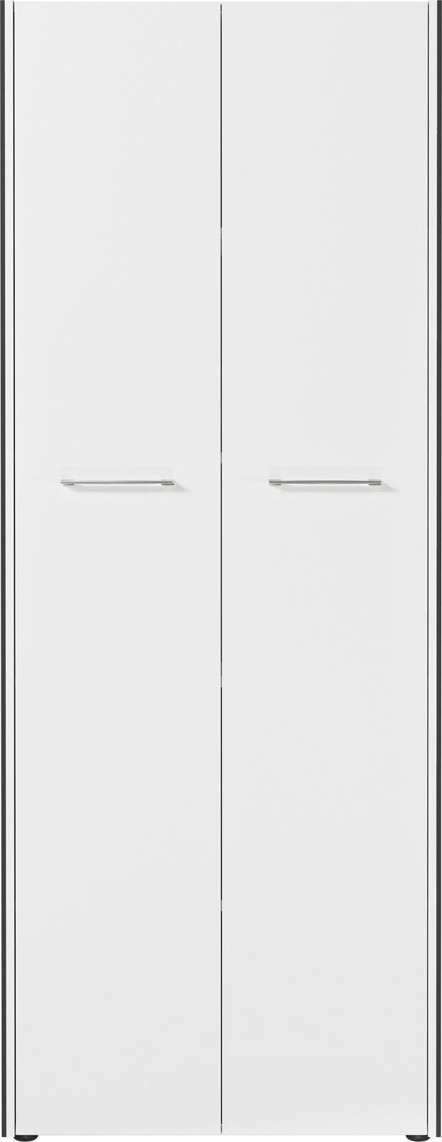 Aktenschrank PASADENA 75 x 196 cm Graphit/ Weiß