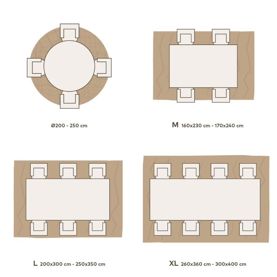 Wollteppich BERBERINO 170 x 240 cm beige