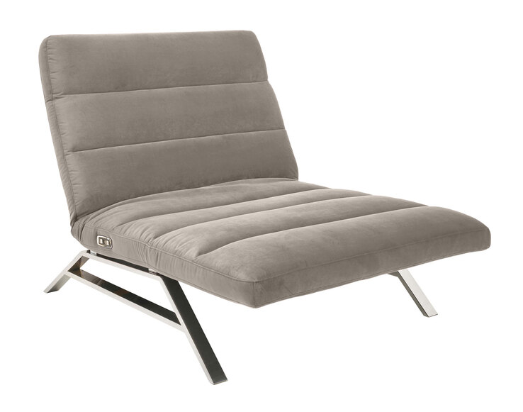 Ole Gunderson Relaxliege 158-198 x 120 cm Stoffbezug sandbeige