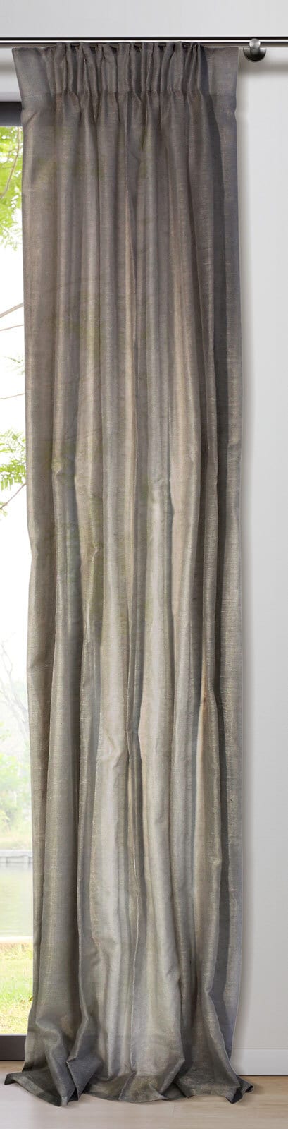 my deco Schlaufenvorhang SOFT 135 x 300 cm taupe