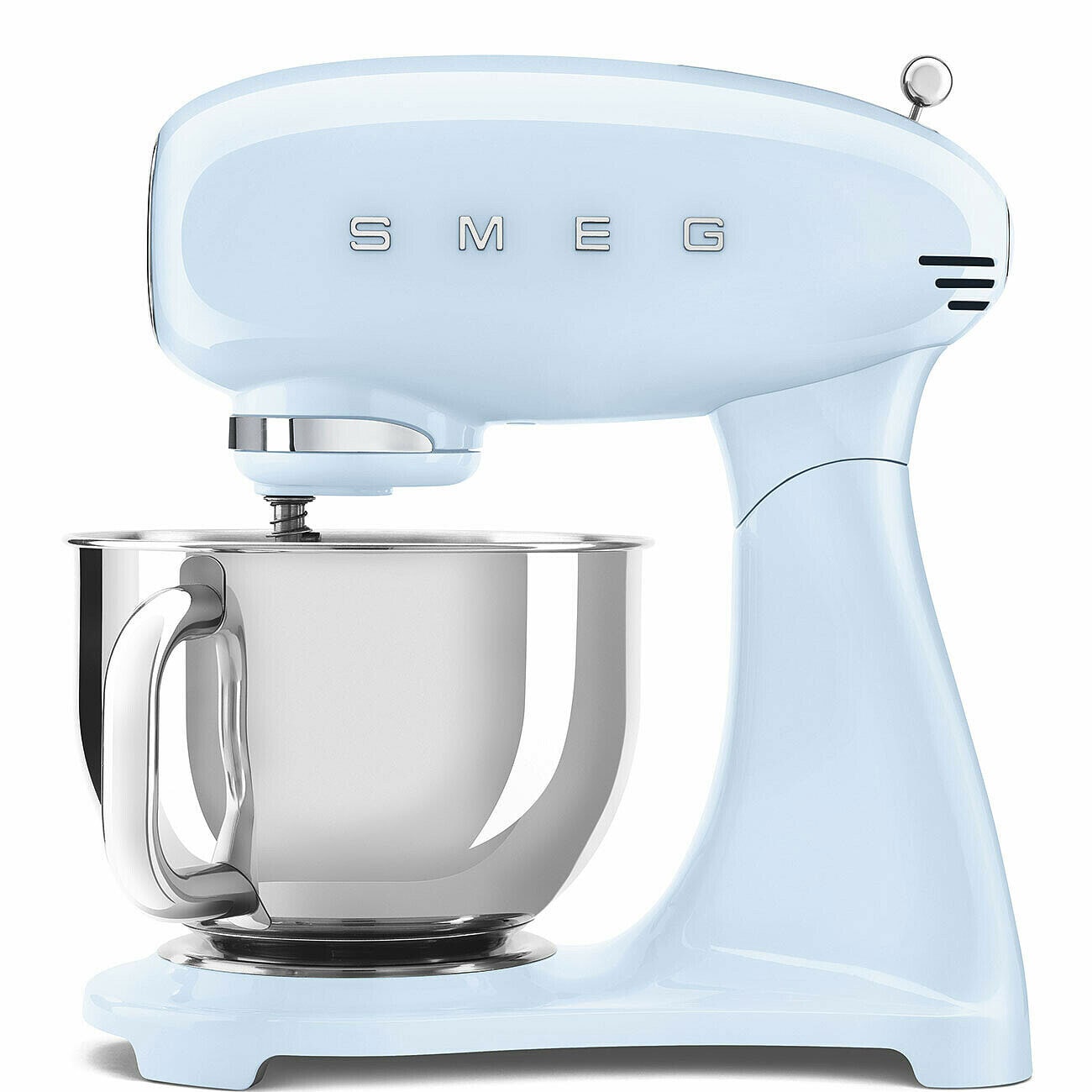 SMEG Küchenmaschine Full-Color Pastellblau/ silberfarbig