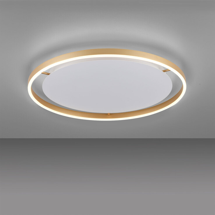 JUST LIGHT LED Deckenlampe RITUS 58 cm messingfarbig