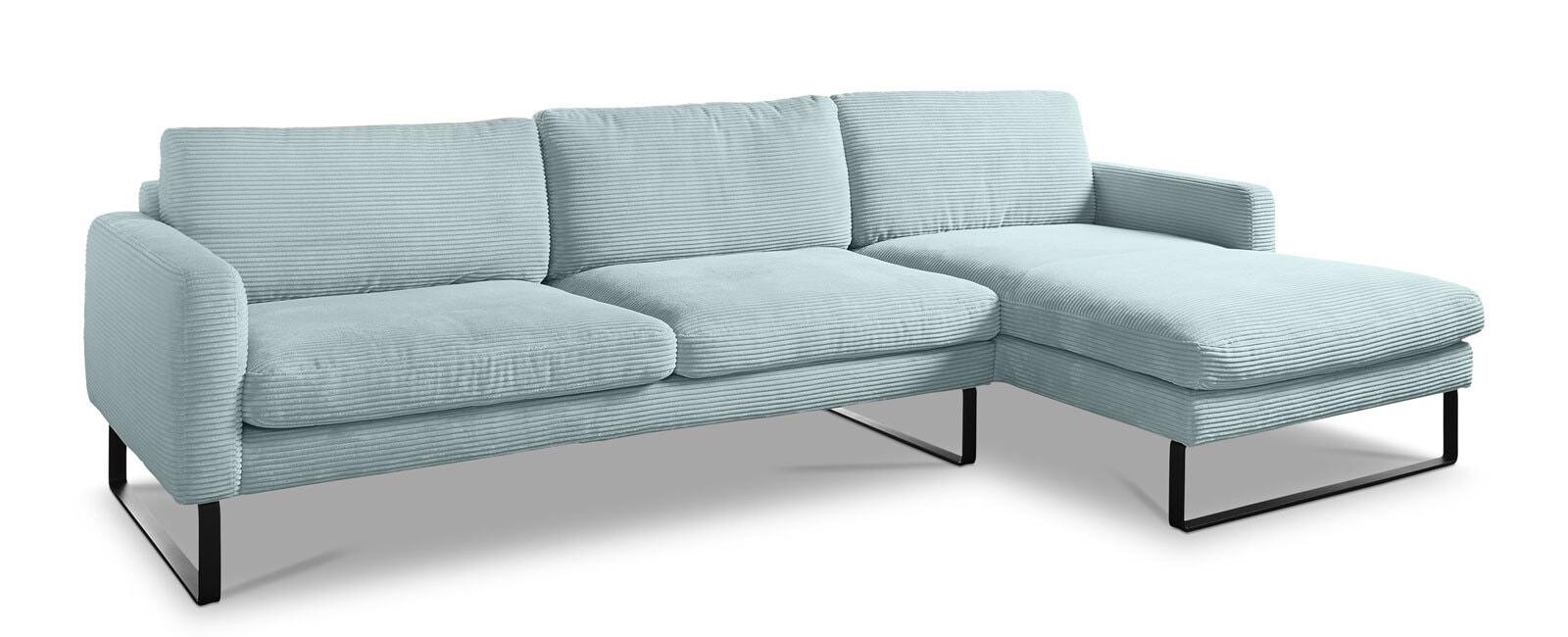 Ole Gunderson Ecksofa ROMA 298 x 154 cm Cord light blue