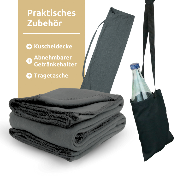 deluxe4home Hängesessel BOHO 4-teilig anthrazit
