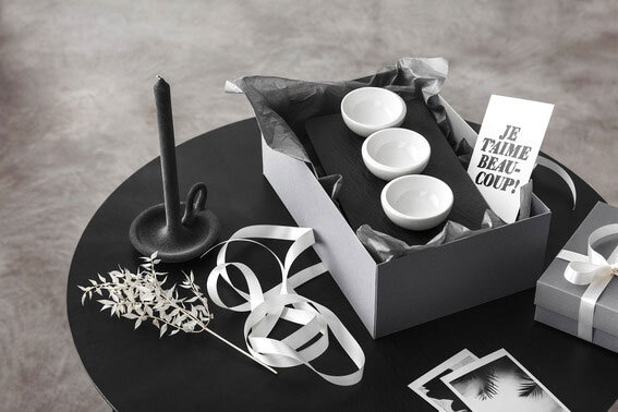 Villeroy & Boch Schälchen NEW MOON 4-teiliges Set grau/ weiß