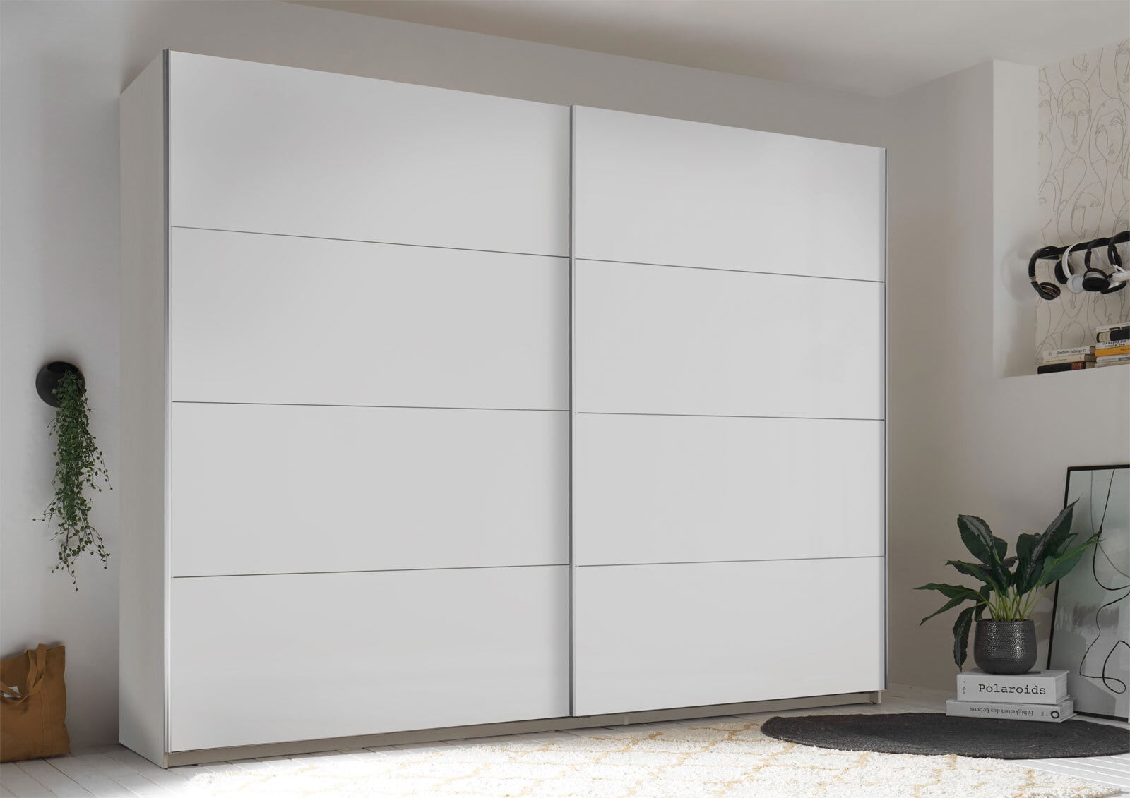 Schwebetürenschrank SEVILLA 270 x 210 cm weiß