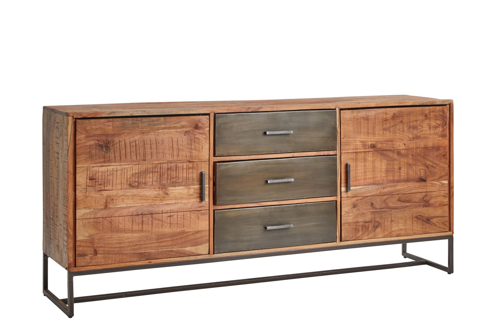 Sideboard JOHNSON 175 x 77 x 40 cm in Braun/Grau  