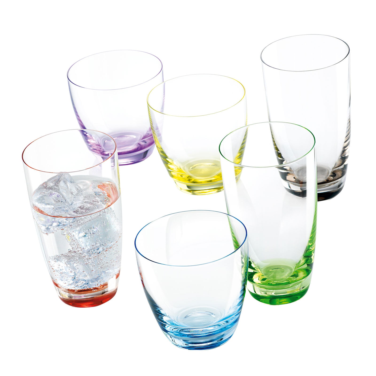 BOHEMIA SELECTION Longdrinkglas VIVA COLORI 6er Set - je 350 ml