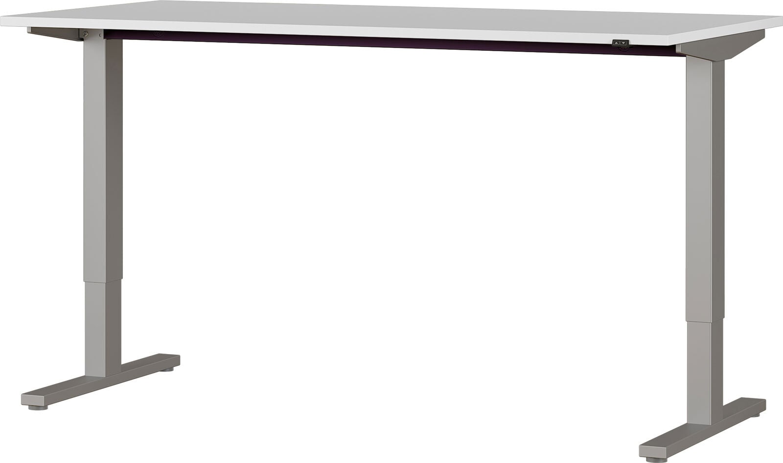 CASAVANTI Schreibtisch ISORNO 160 x 80 cm Lichtgrau/ silberfarbig