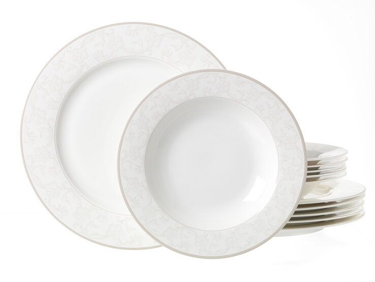 Ritzenhoff & Breker Tafelservice ISABELLA 12-teilig cremeweiß