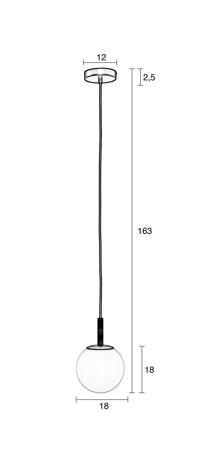 zuiver Retrofit Hängelampe ORION 18 cm 