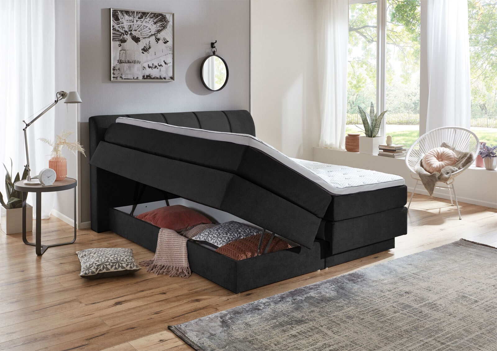 Boxspringbett OTTAWA 180 x 200 cm anthrazit