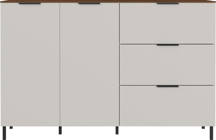 Sideboard MIAMI 151 x 98 cm Kaschmir/ Nussbaum