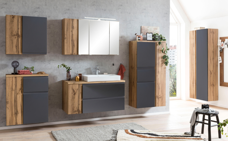 Bad-Waschtischkombination GENT grau 105cm