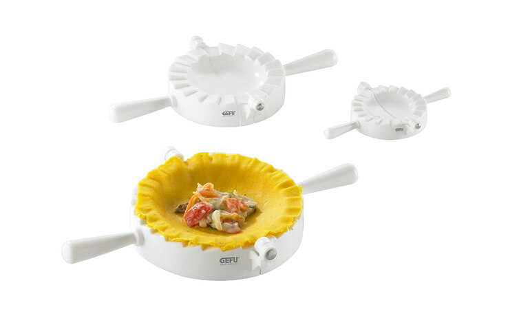 GEFU Ravioli / Maultaschenformer VERONA 3 - teiliges Set 15,2 x 2,7 x 23,6 cm Kunststoff weiß