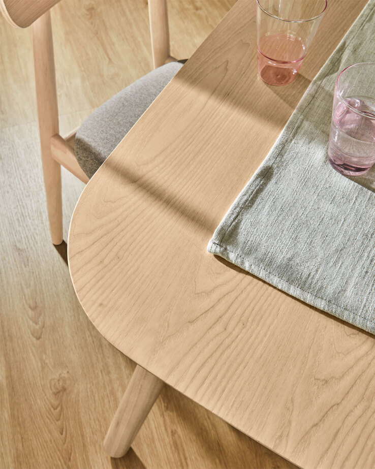 Kave Home Esstisch BATILDE 140 x 70 cm Esche braun