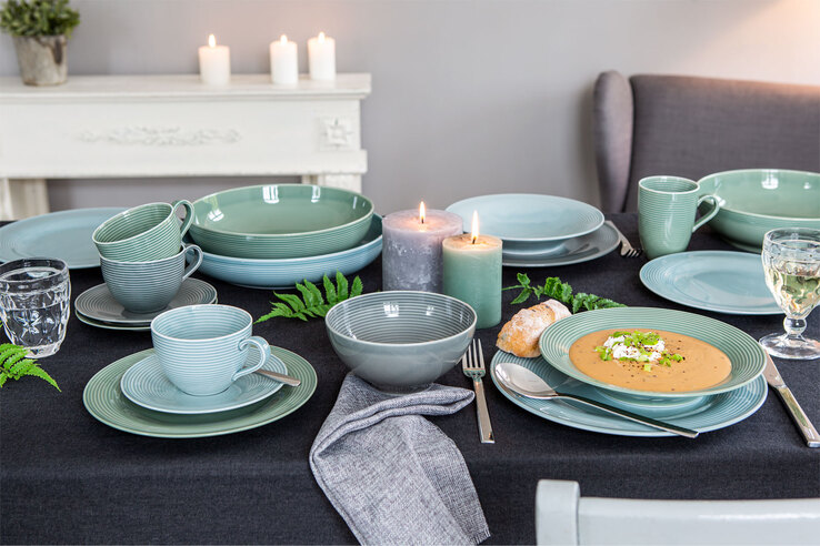 Seltmann Weiden Schale BEAT COLOR GLAZE 2er Set 25,5 cm arktisblau