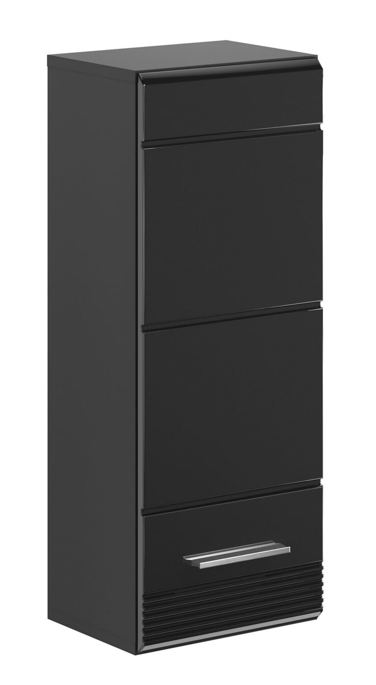 Bad Hängeschrank LINUS 30 x 77 cm schwarz